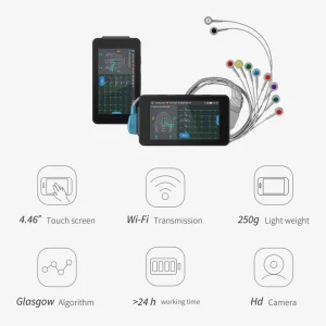 LEPU PCECG-500 — pantalla táctil LCD 4,46 pulgadas con trazado ECG